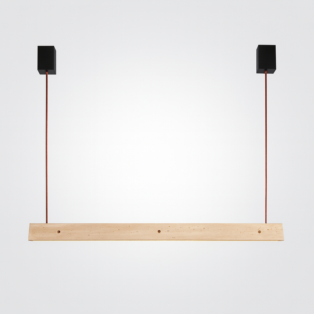 מנורת תלייה סטורן – אבן טרוונטין | 45W LED | 3000K