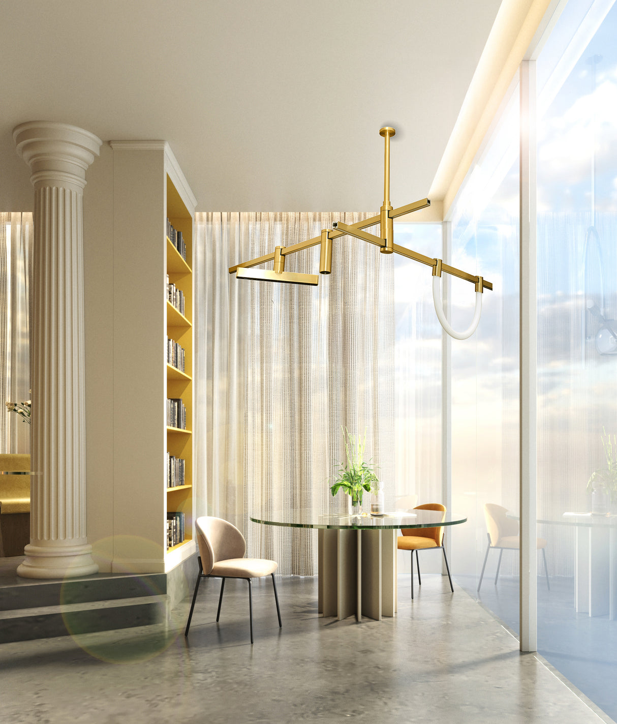 גוף תאורה למערכת מגנטית מג'יק 8W| פליז| 48V | דגם B