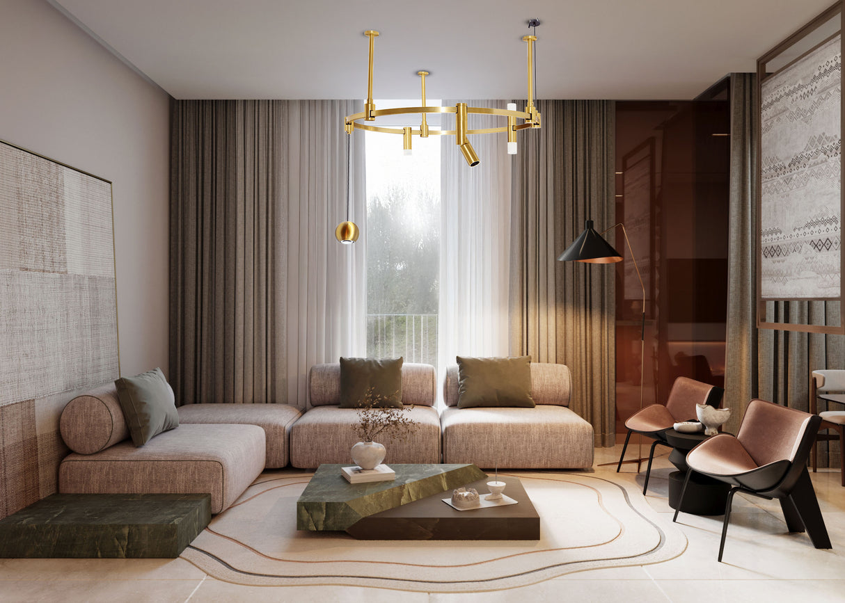 גוף תאורה למערכת מגנטית מג'יק 8W| פליז| 48V | דגם B