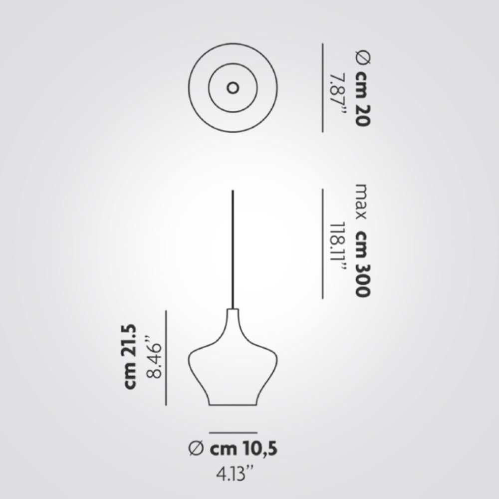 מנורת תליה Nostalgia בינוני כרום