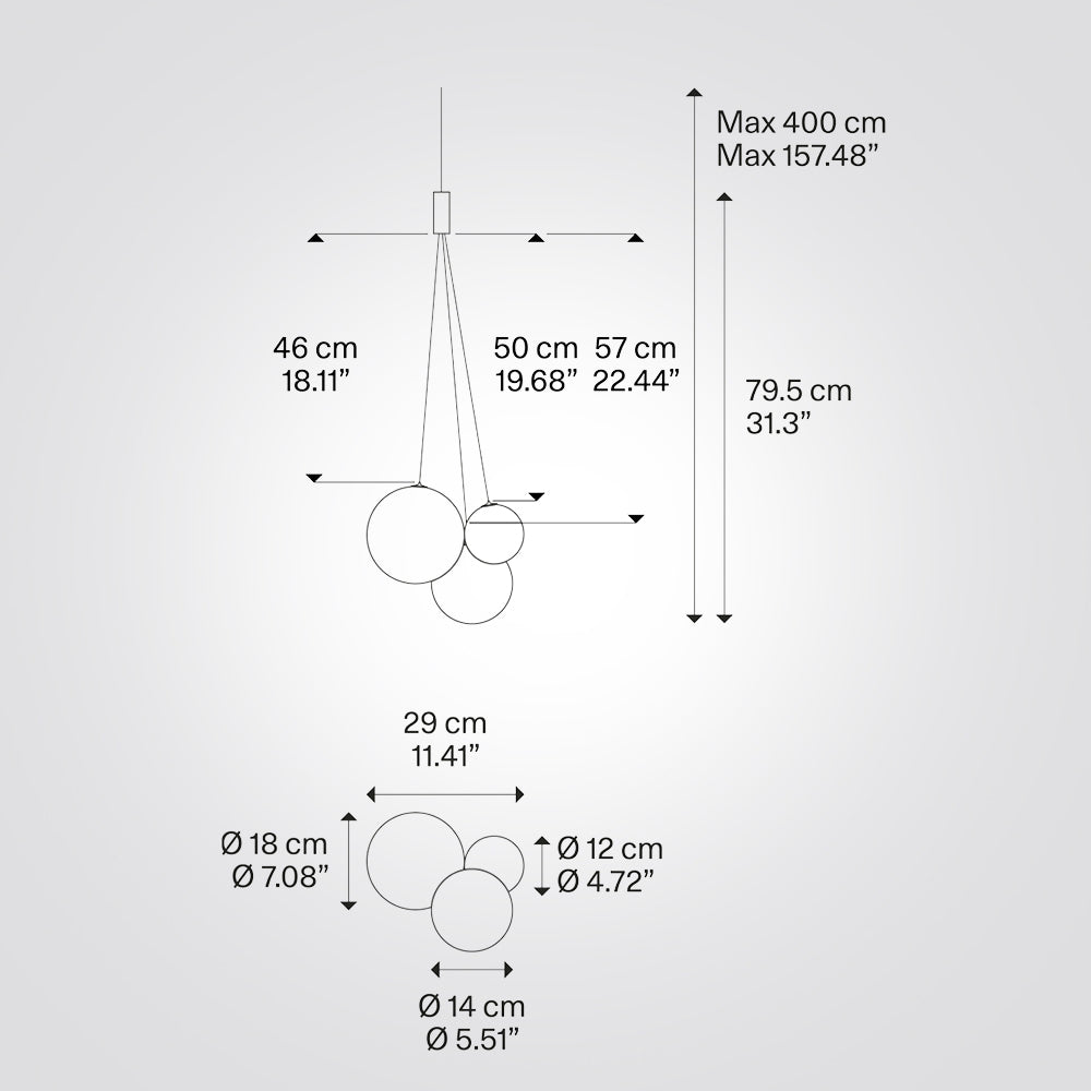 מנורת תליה Random שקוף