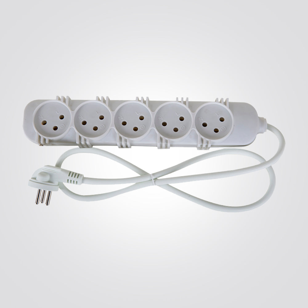 רב שקע 5 שקעים כולל כבל באורך 1 מטר SACO