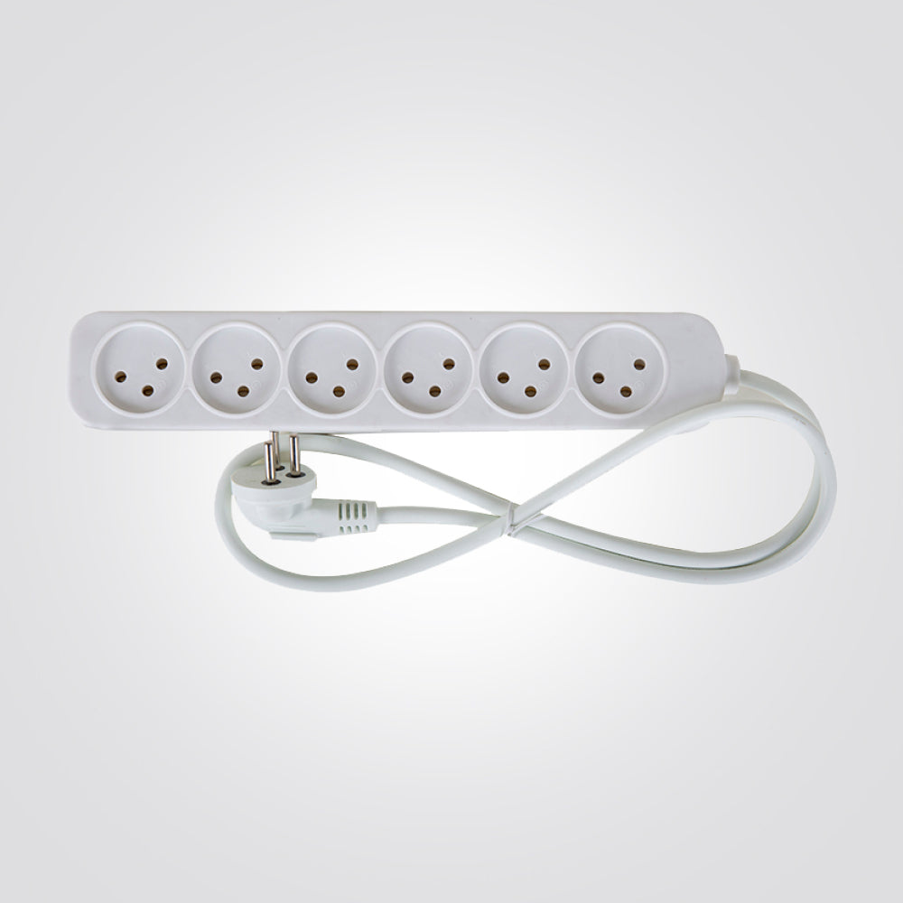 רב שקע 6 שקעים כולל כבל באורך 1 מטר SACO