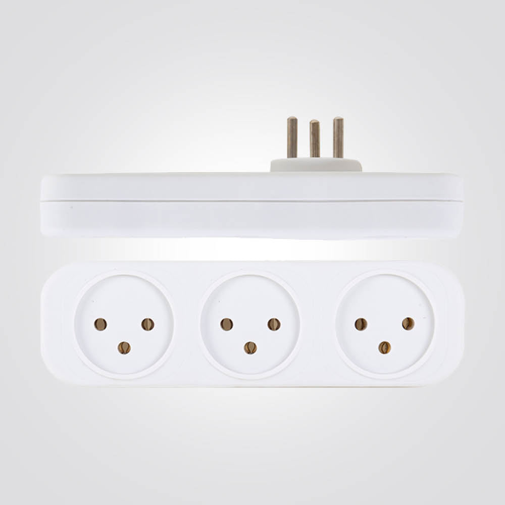 מפצל חשמל ל- 3 שקעים T3