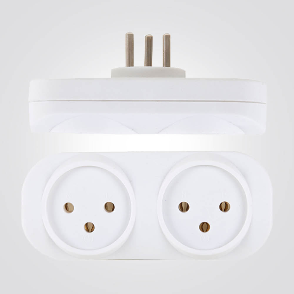 מפצל חשמל ל- 2 שקעים T2