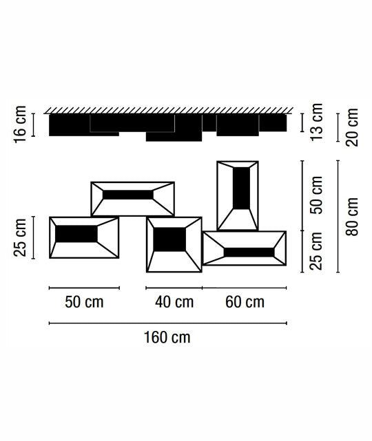 צמוד תקרה דומינו 5 עץ בעבודת יד