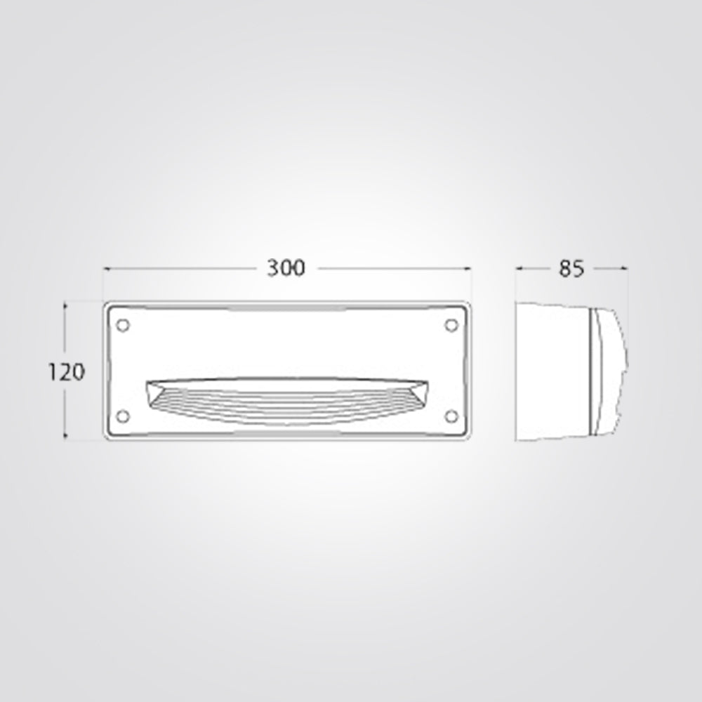 גאלי שקוע חומה חלק לד6W רפפה