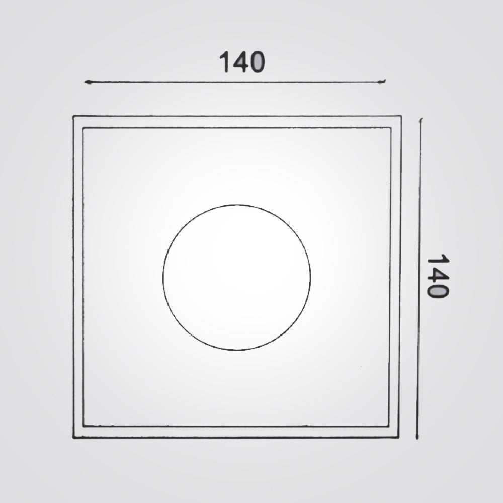 שקוע תקרה גבס מרובע ריו