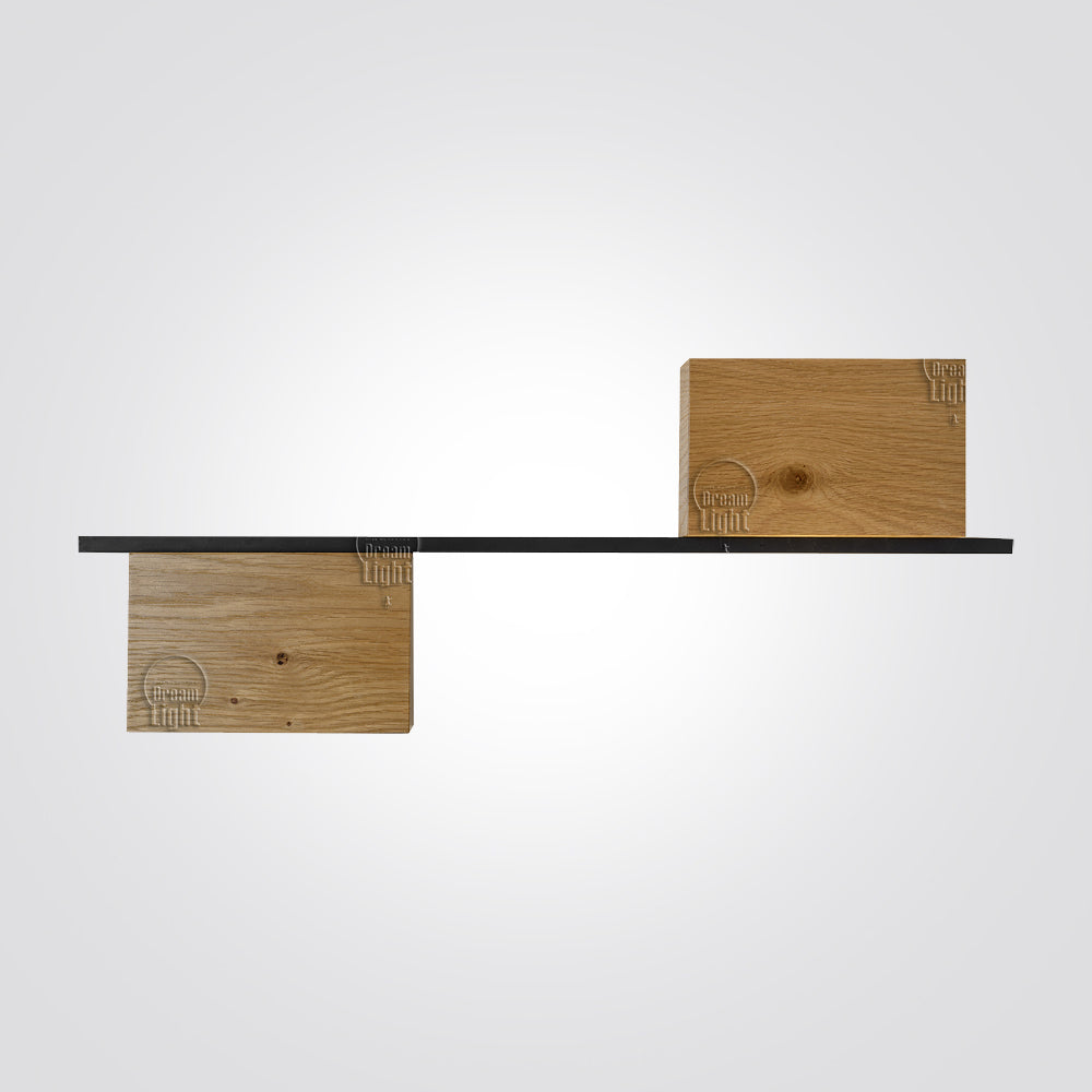 מנורת קיר ויביה אופקי אפ-דאון עץ בעבודת יד