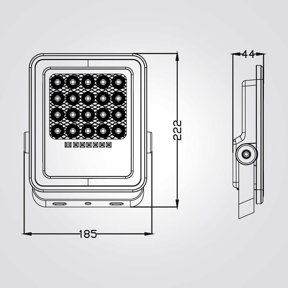 פרוז'קטור  פנס הצפה סולארי שחור + שלט 100W| IP65 |  6500K