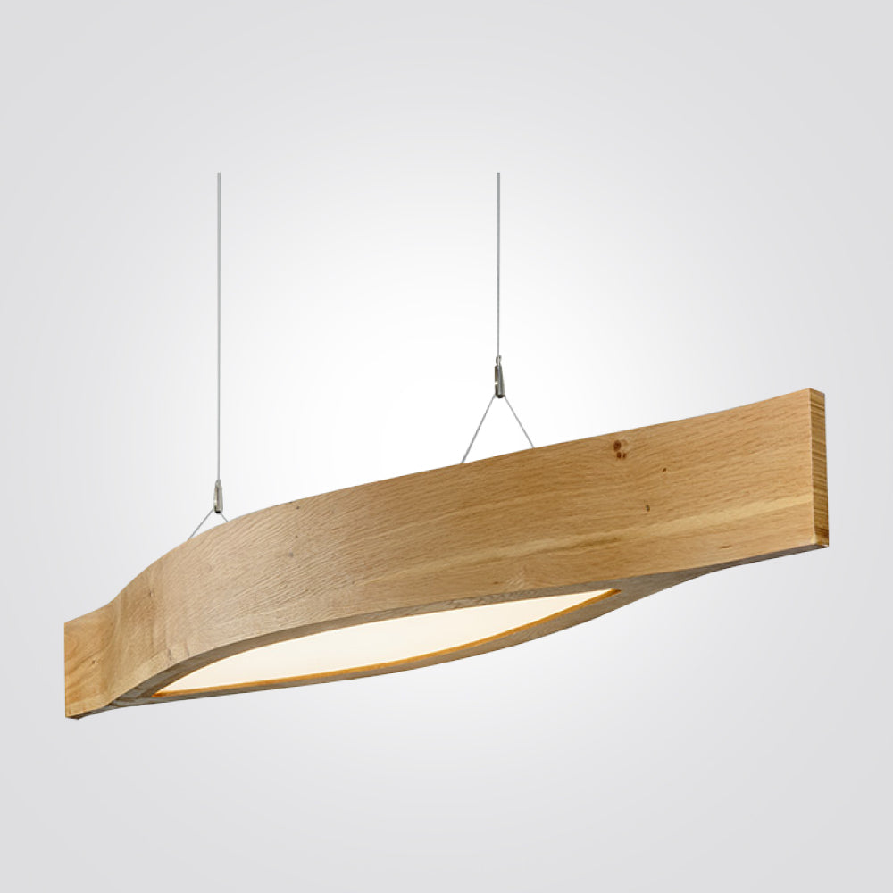 מנורת תלייה קייאק עץ בעבודת יד