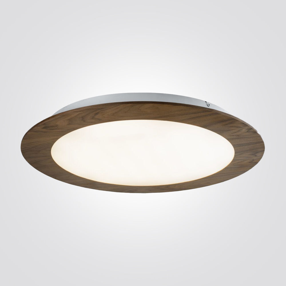 צמוד תקרה עגול מרחף עץ בעבודת יד