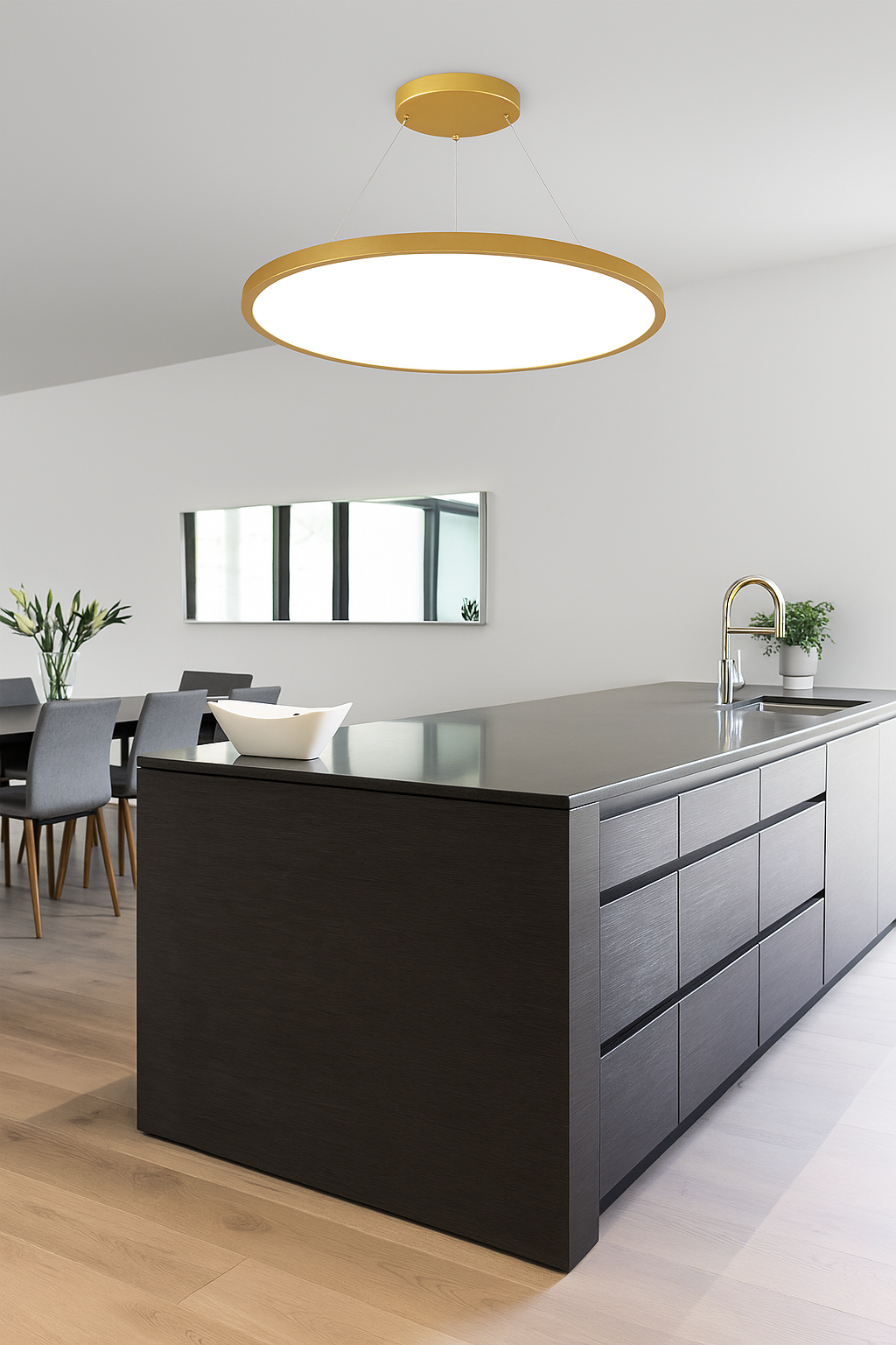 מנורת תלייה פאנל לד אורן פליז | Φ60| CCT