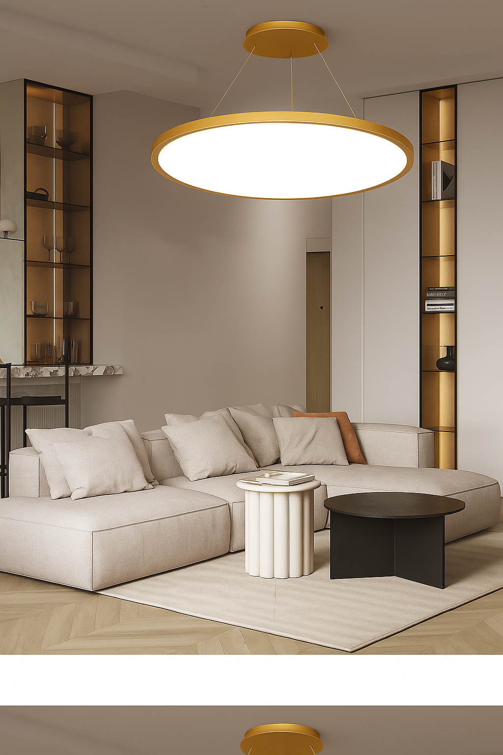 מנורת תלייה פאנל לד אורן פליז | Φ60| CCT