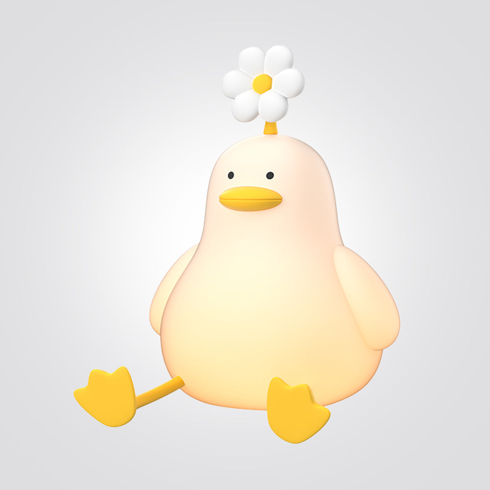 מנורת לילה ברווז סיליקון לילדים נטענת USB