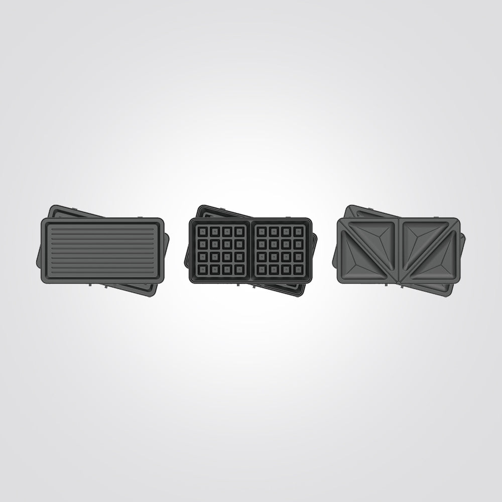 טוסטר לחיצה כולל פלטות מתחלפות 3 ב-1