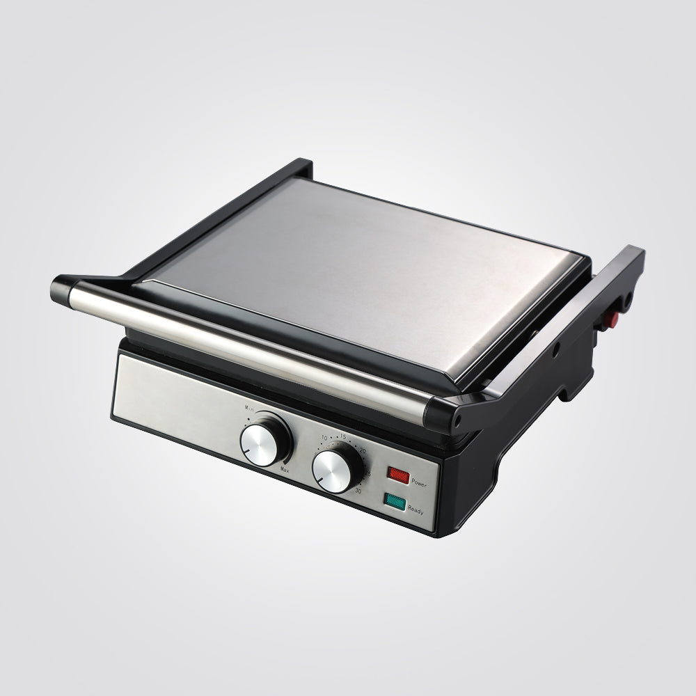 טוסטר לחיצה גריל מקצועי + ווסת טמפרטורה נפתח 180° 1500W