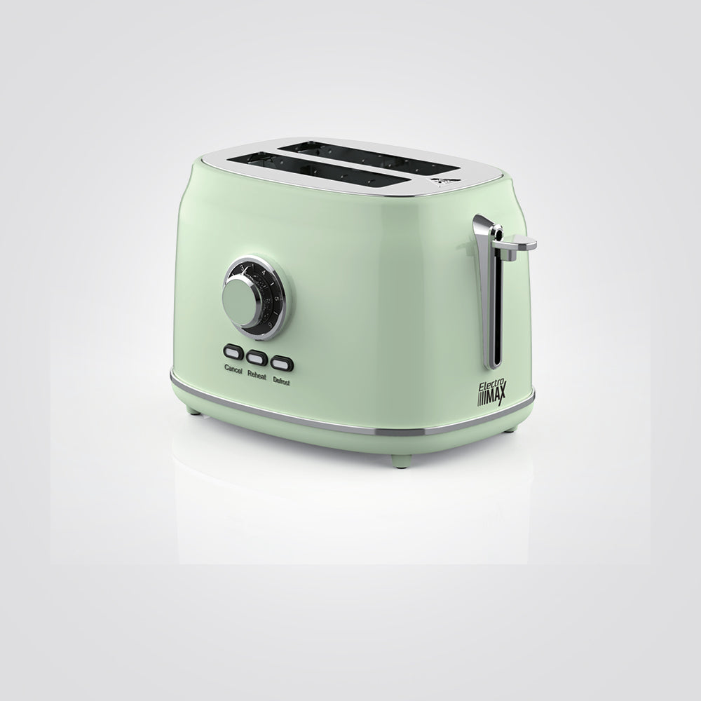 טוסטר מצנם קופץ רטרו 2 פרוסות ירוק 850W