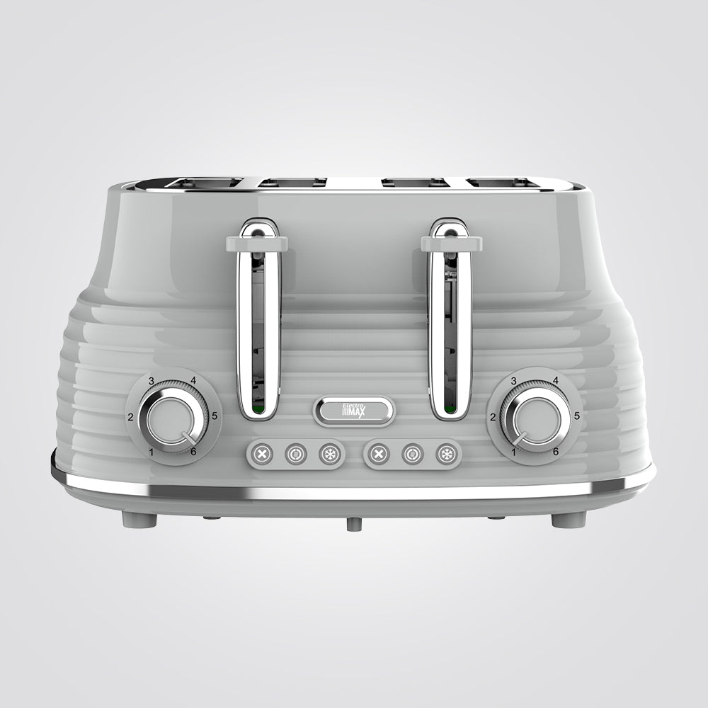 טוסטר מצנם קופץ 4 וינטאג׳ פרוסות אפור 1630W