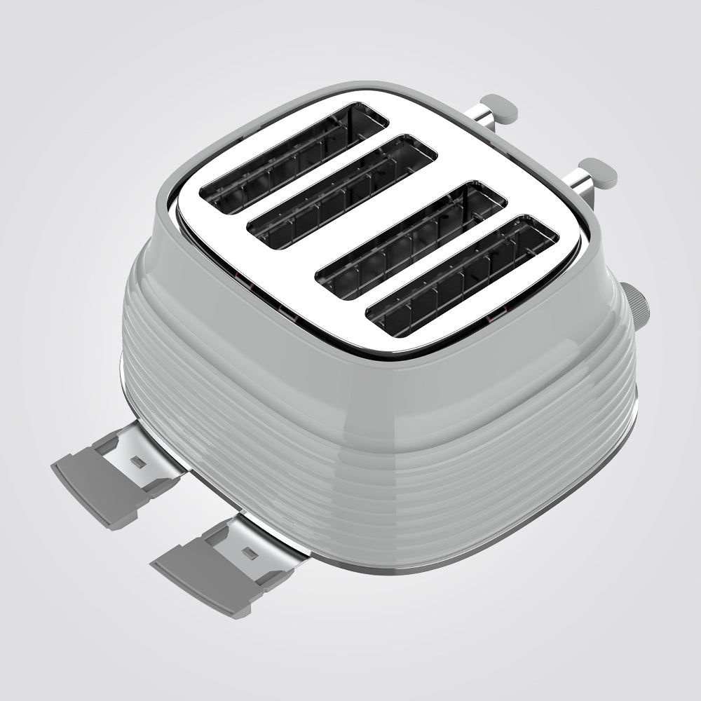 טוסטר מצנם קופץ 4 וינטאג׳ פרוסות אפור 1630W