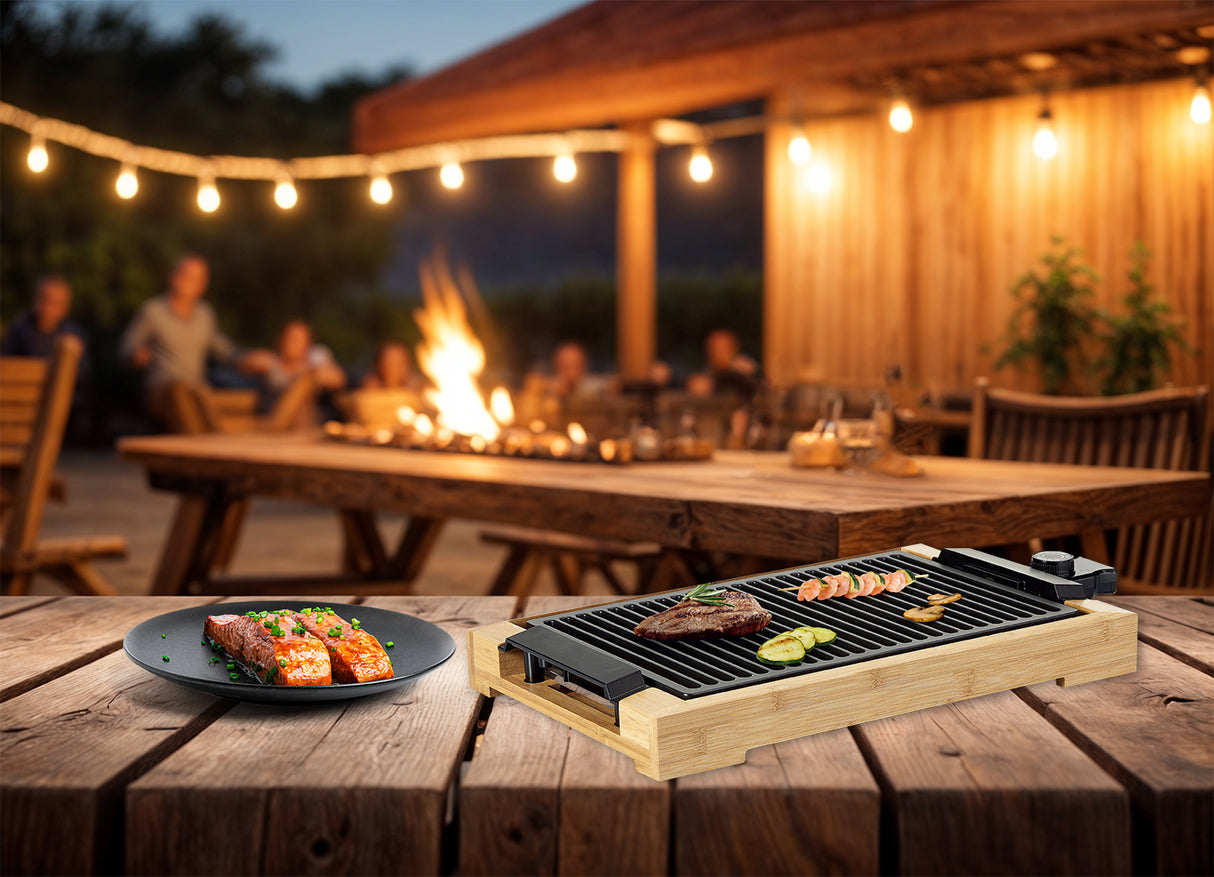 גריל חשמלי כפרי מעטפת במבוק 2000W