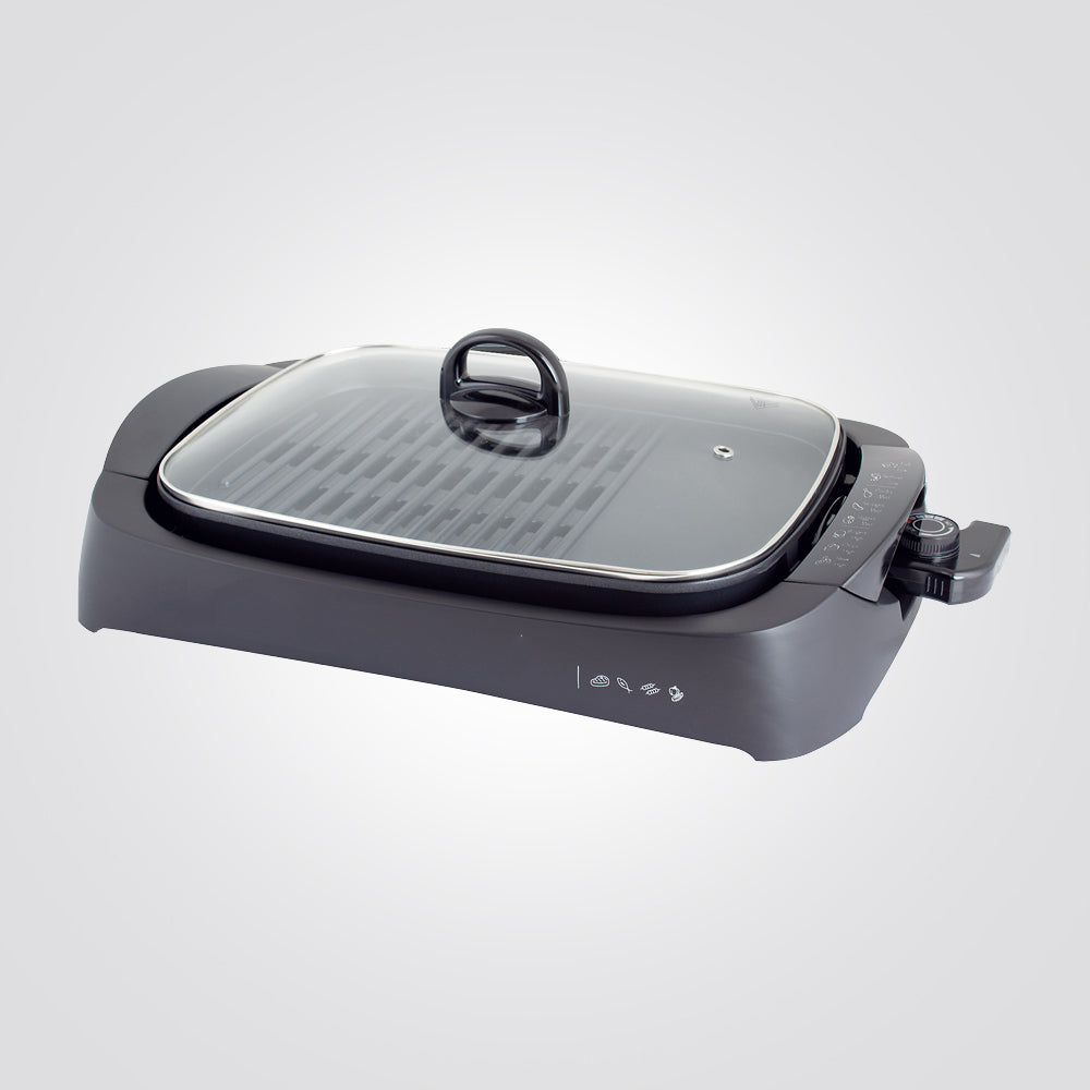 גריל חשמלי 2200W עם מכסה ו-5 דרגות חום