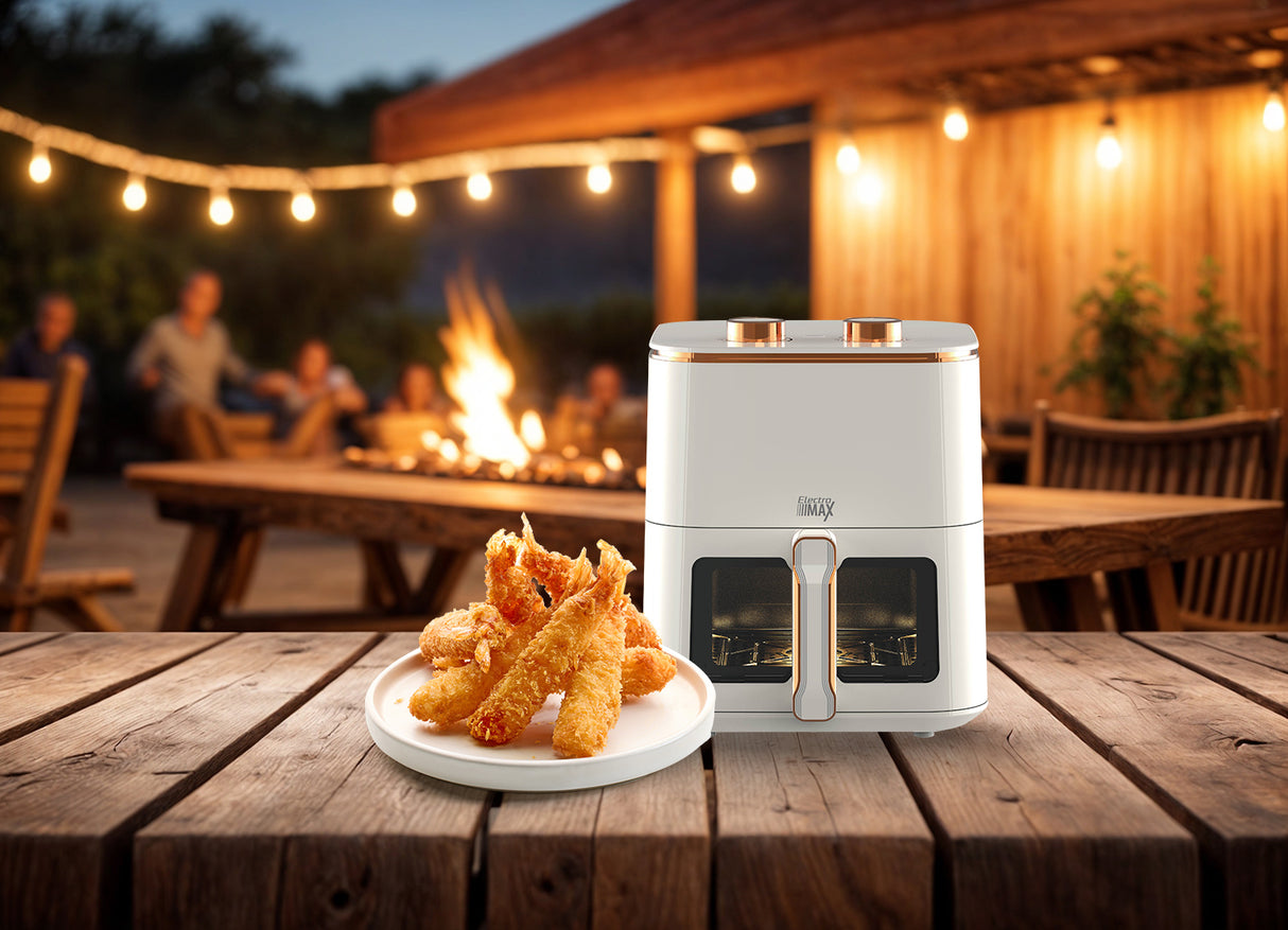 סיר טיגון אוויר ללא שמן 5 ליטר לבן