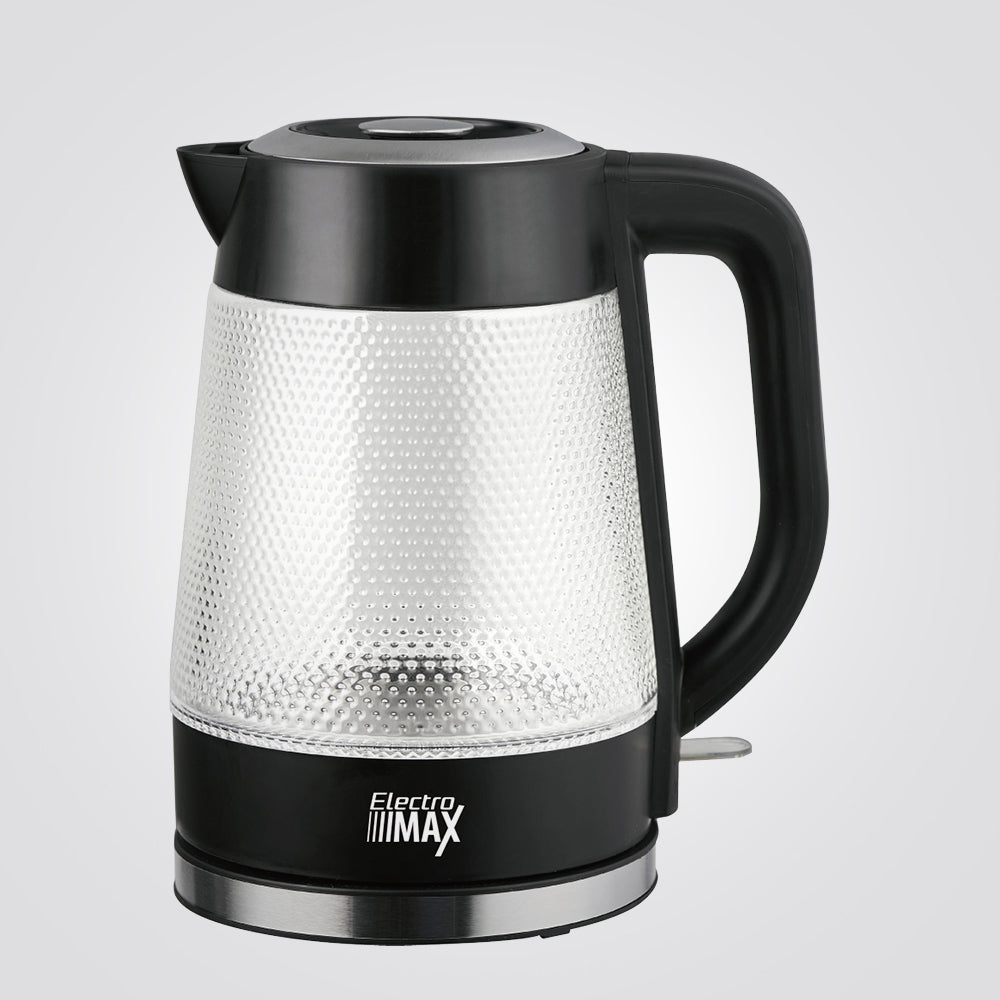 קומקום זכוכית חשמלי 1.8 ליטר שחור