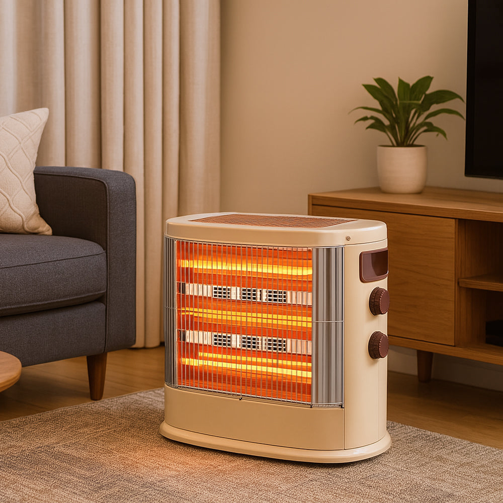 תנור חימום קוורץ 2400W – 5 גופי חימום (2+3)