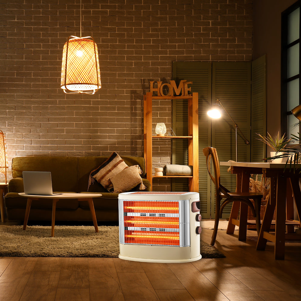 תנור חימום קוורץ 2400W – 5 גופי חימום (2+3)