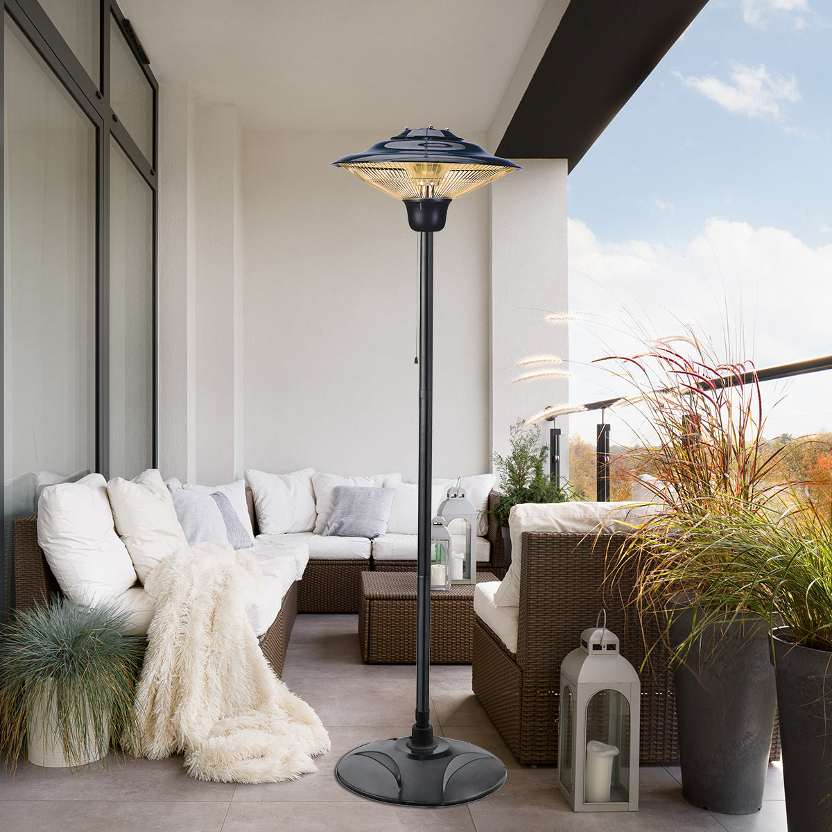 פטריית חימום חשמלית הלוגן עומדת – 1500 W