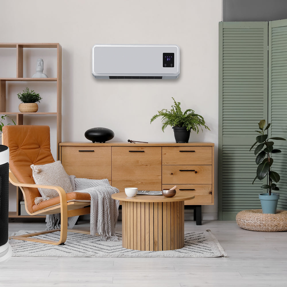 מזגנית חימום קרמית לתלייה על הקיר – 2000W עם שלט רחוק