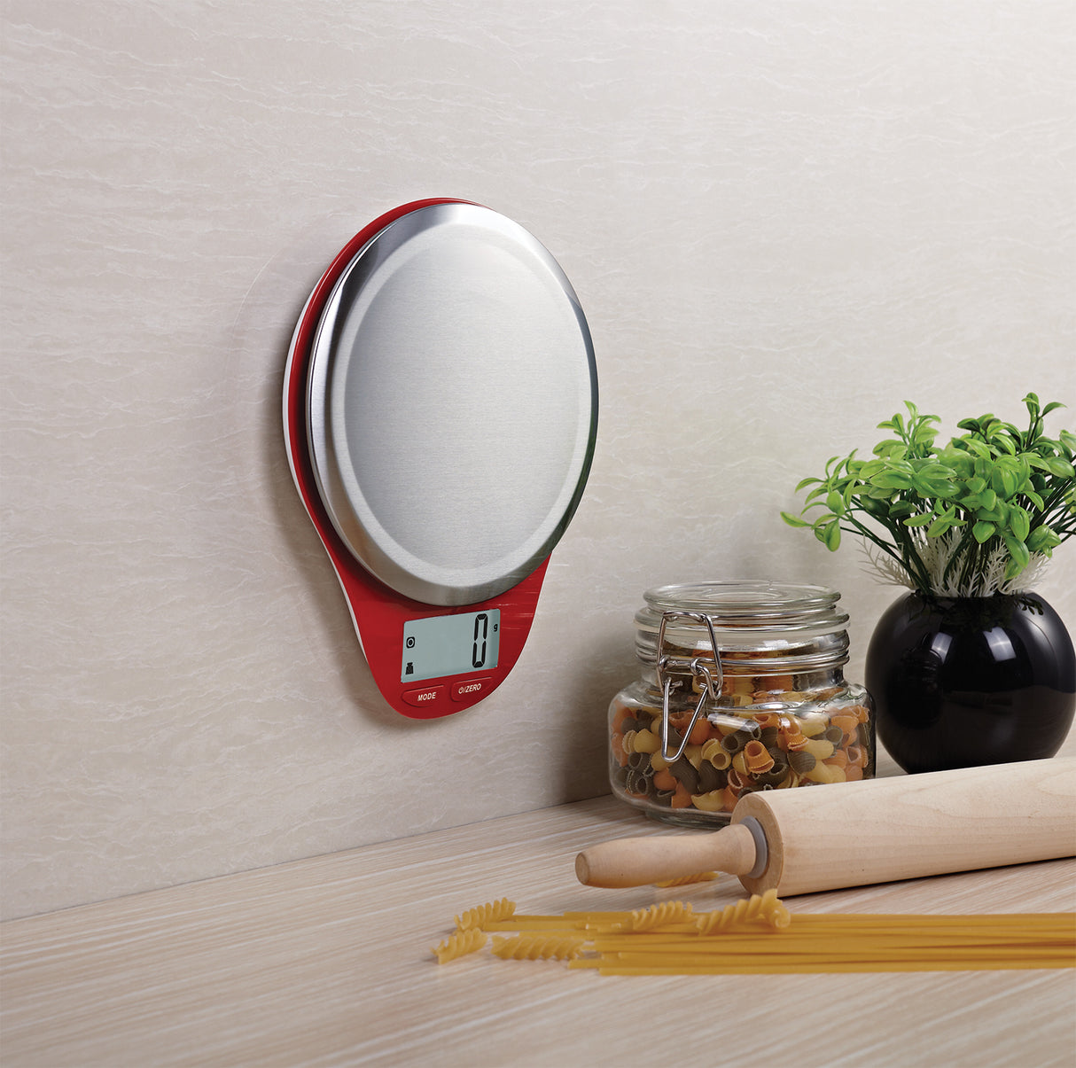 משקל אלקטרוני עגול למטבח עד 5 ק"ג דיוק 1 גרם