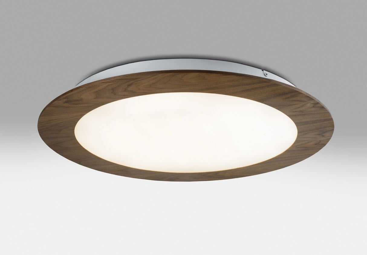 צמוד תקרה עגול מרחף עץ בעבודת יד