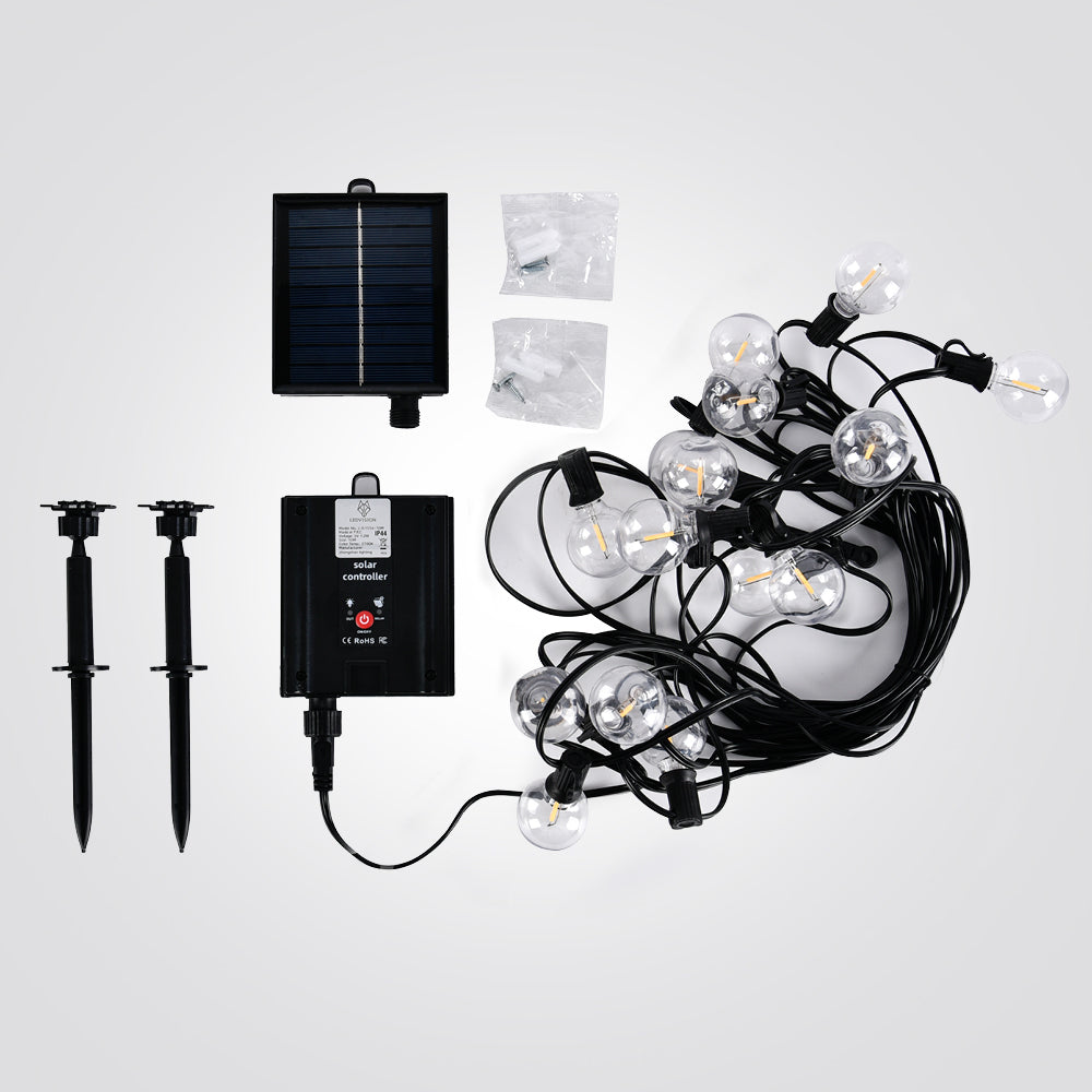 שרשרת תאורת לד סולארית G40 באורך 5 מטר