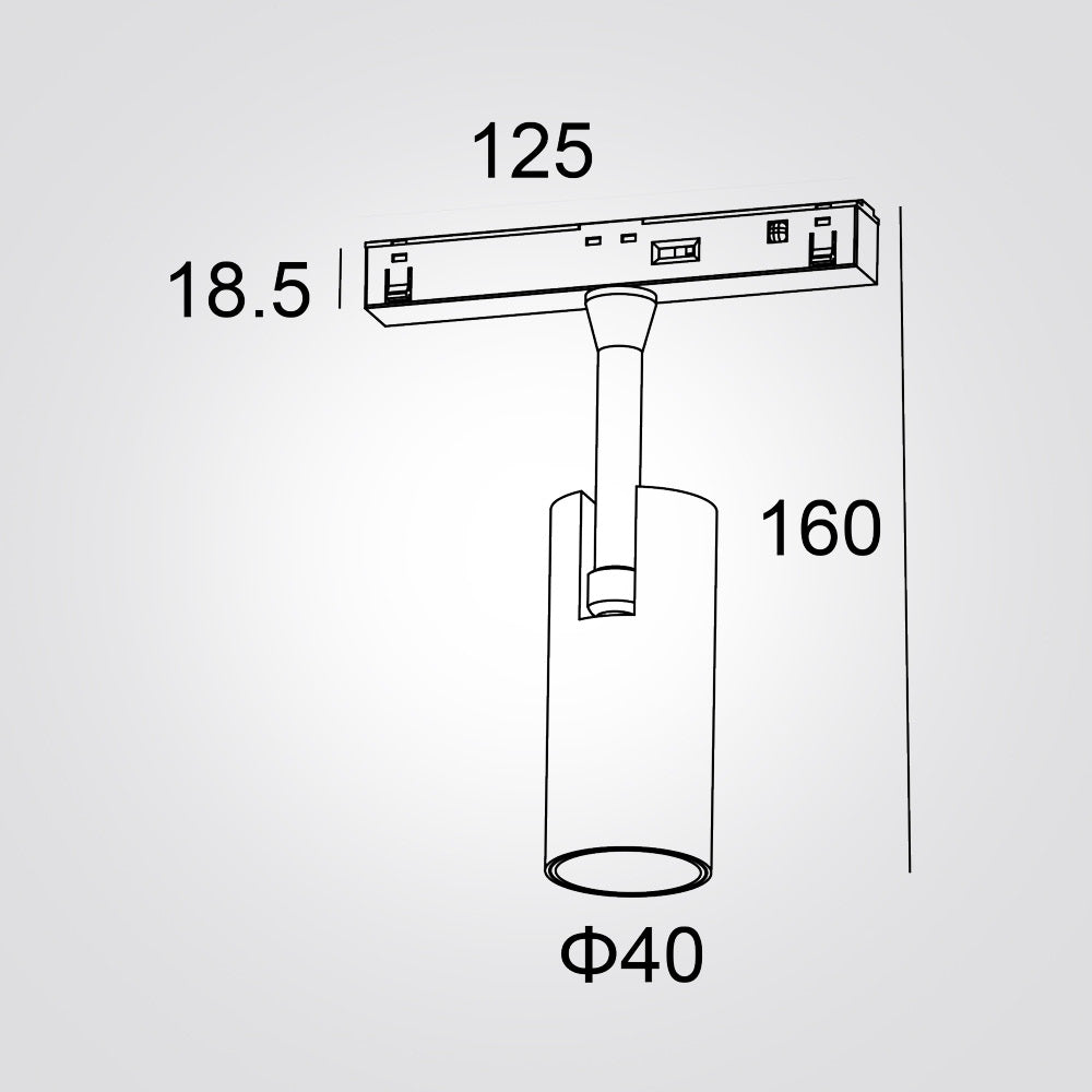 ספוט – דגם Classico לפס צבירה מגנטי 7W | 48V | שחור/לבן | CCT