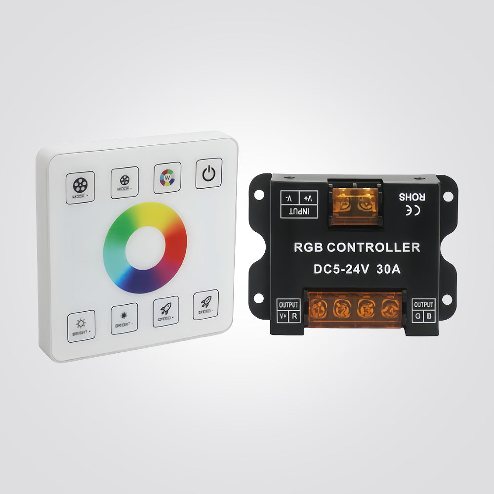 בקר RGB Bluetooth + מתג – לד צבעוני | 12–48V