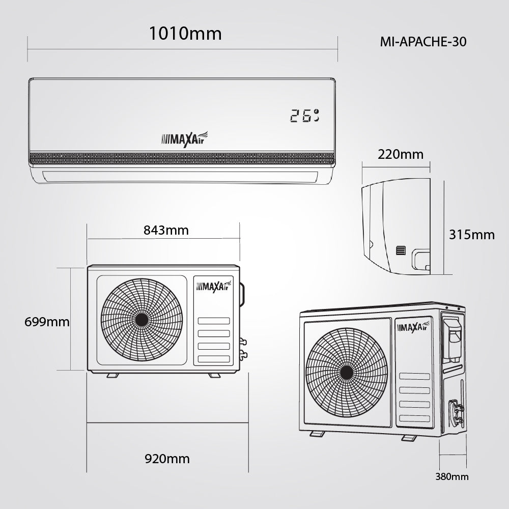 מזגן עילי APACHE כ"ס 2.5