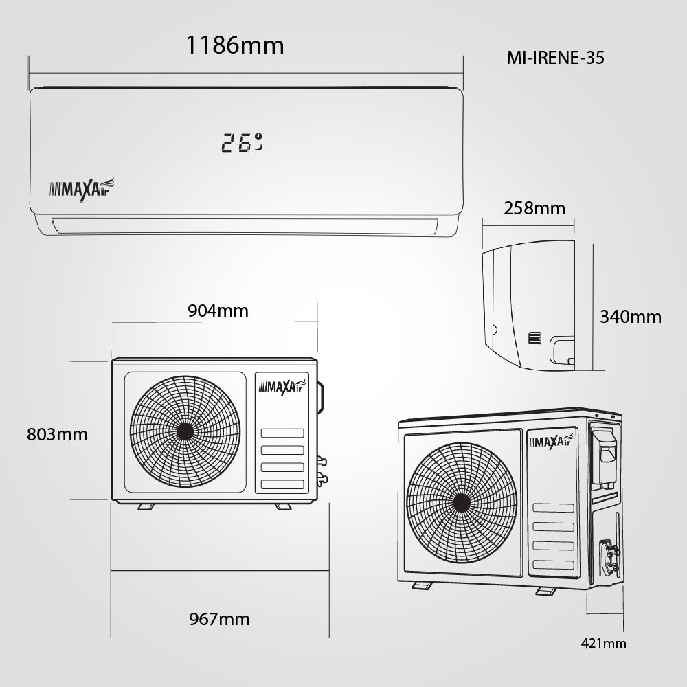 מזגן עילי IRENE כ"ס 3.2