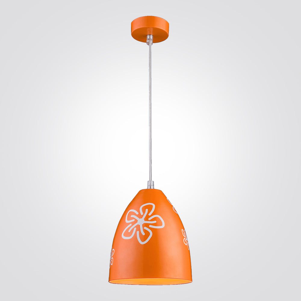 מנורת תלייה דוריה כתום| ירוק