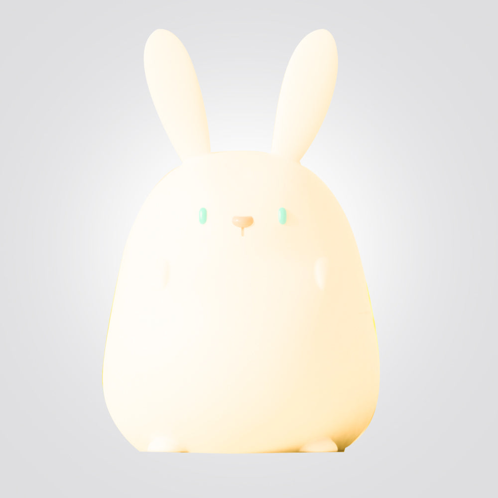 מנורת לילה ארנבת סיליקון לילדים נטענת USB