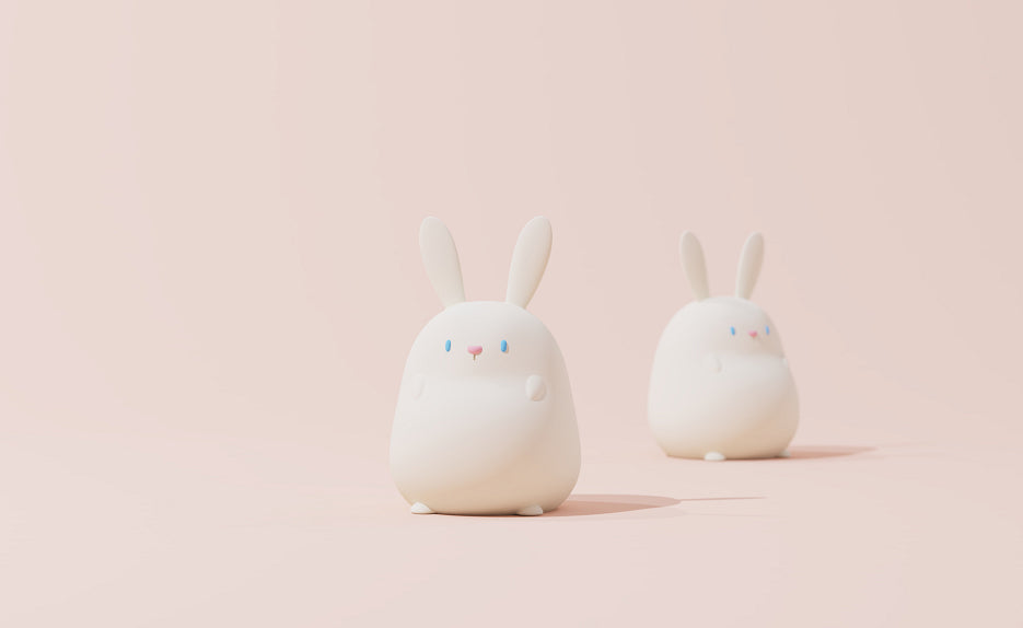 מנורת לילה ארנבת סיליקון לילדים נטענת USB