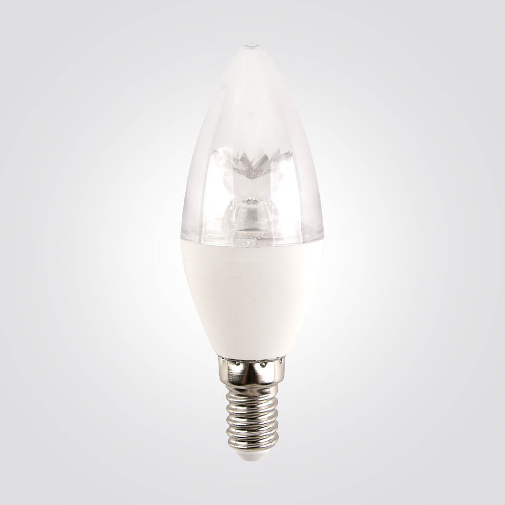 נורת לד נר שקוף C37 הספק 7W הברגה E14