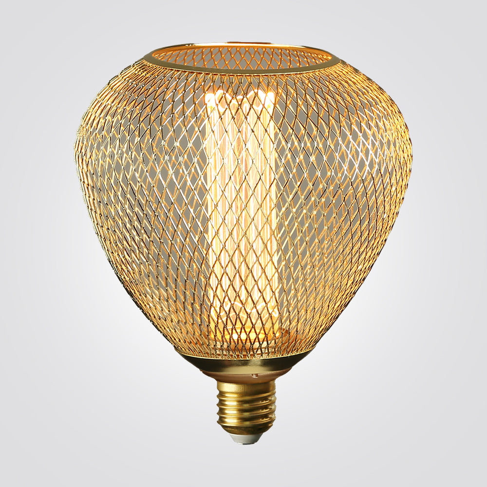 נורת LED דקורטיבית – רשת זהב | 150×175 מ"מ