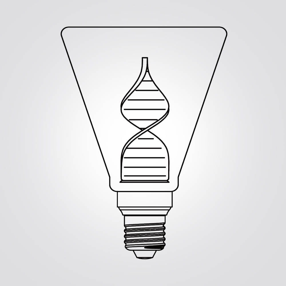 נורת LED פילמנט AX אמבר | 3.5W| 1800k