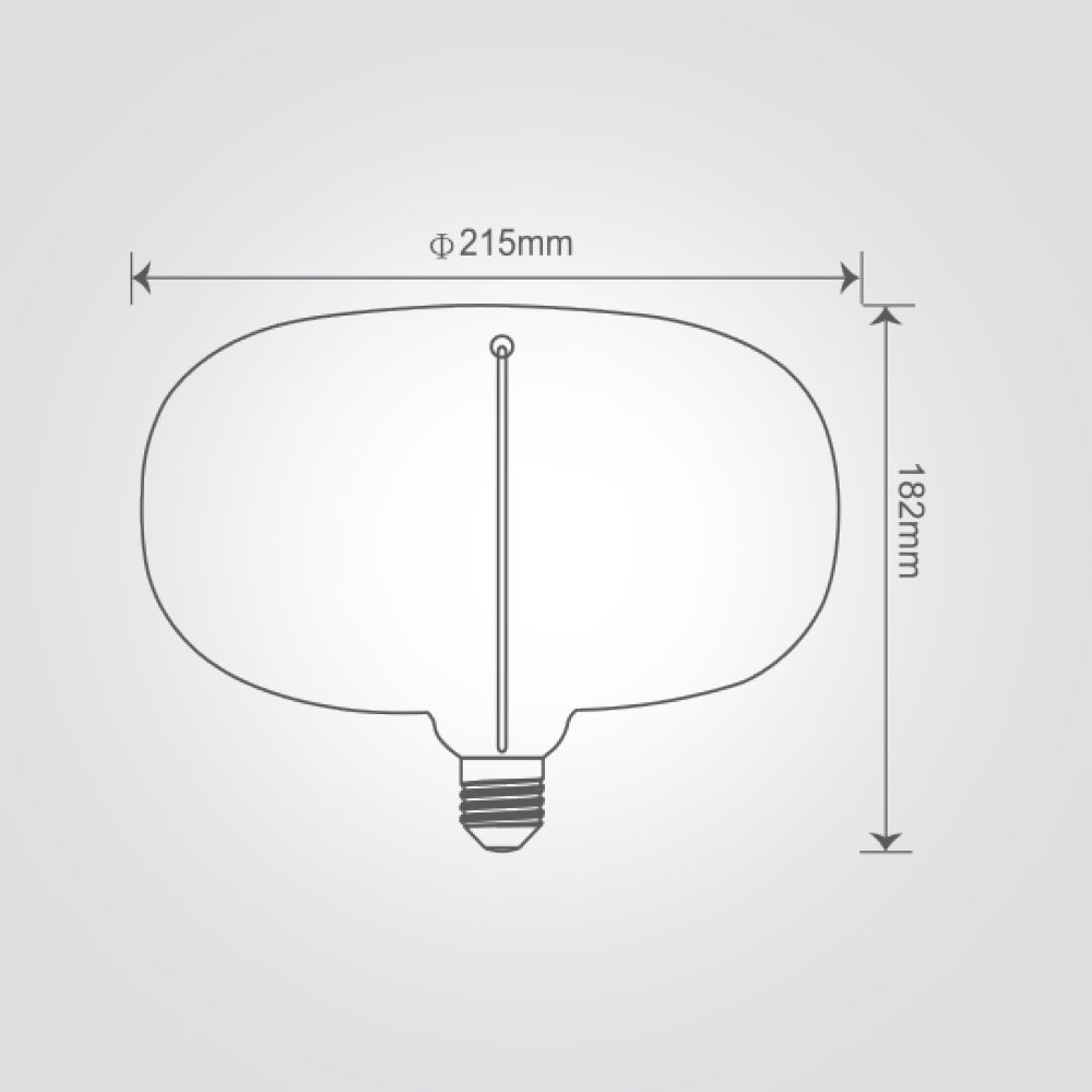 נורת LED דקורטיבית מעושן P215, E27, 4.5W, 1800K