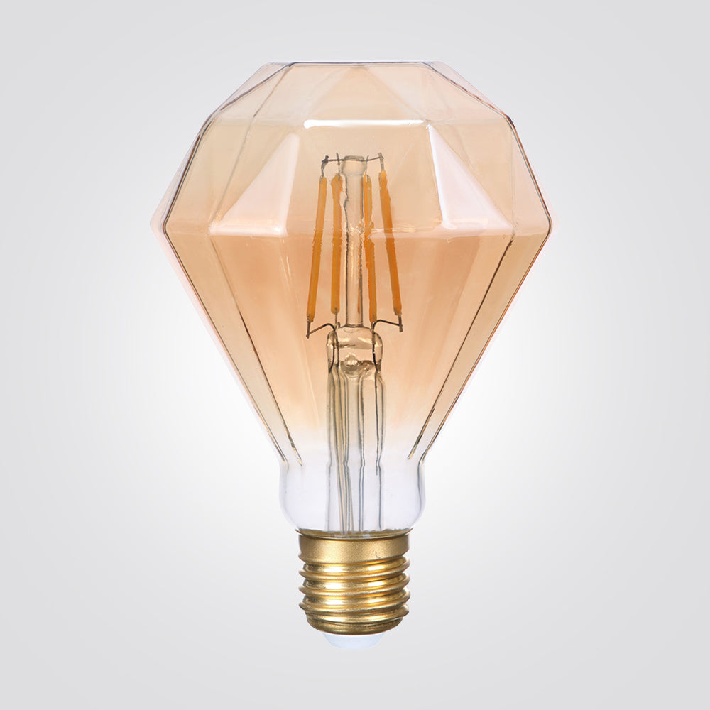 נורת LED דקורטיבית אמבר PZP-95 E27, 4W, 2700K