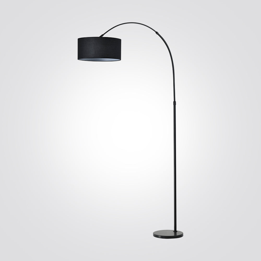 מנורת עמידה קשת – שחור | אהיל בד