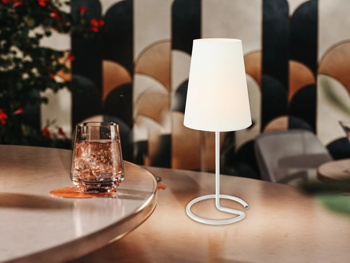 מנורת שולחן שושן לבן