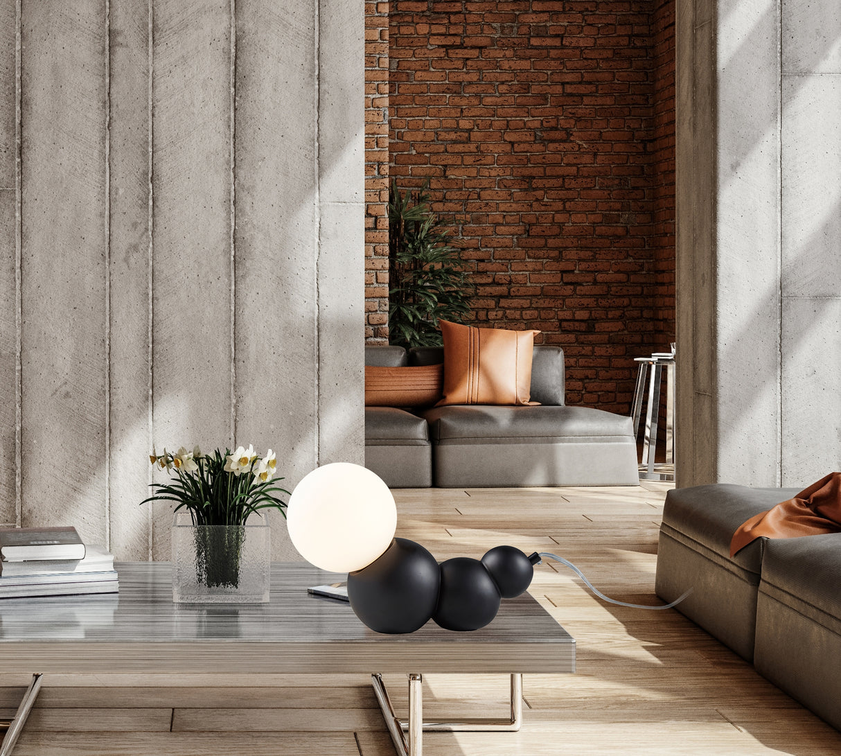 מנורת שולחן תיתו שחור דגם| B